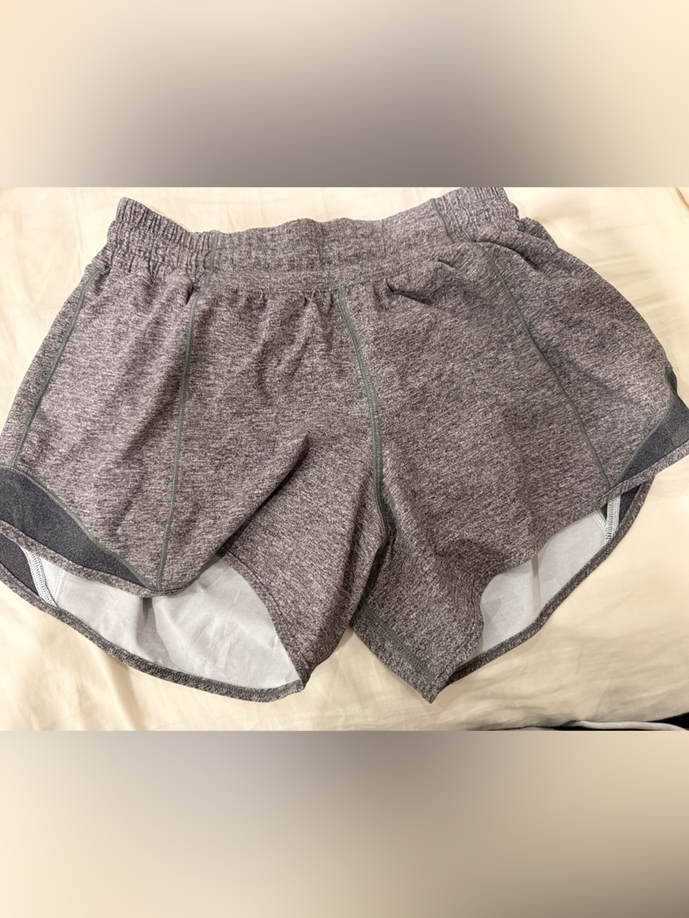 lululemon athletica Women's Heather Gray Hottie Hot Running Shorts